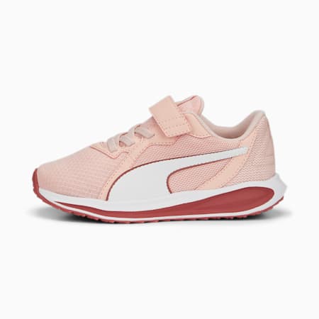 Twitch Runner Alternative Closure Kids' Trainers, Rose Dust-PUMA White-Heartfelt, small-DFA