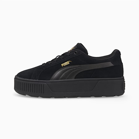 Karmen Women's Trainers, Puma Black-Puma Team Gold, small