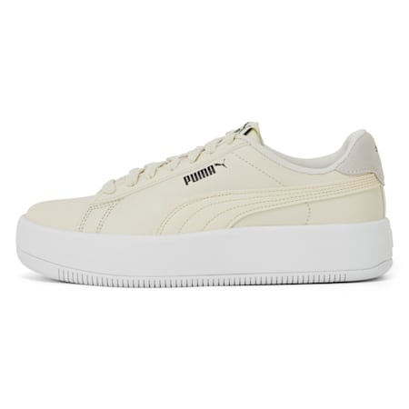 Lily Platform Laced Women's Sneakers, Ivory Glow-Ivory Glow-Puma Black, small-AUS