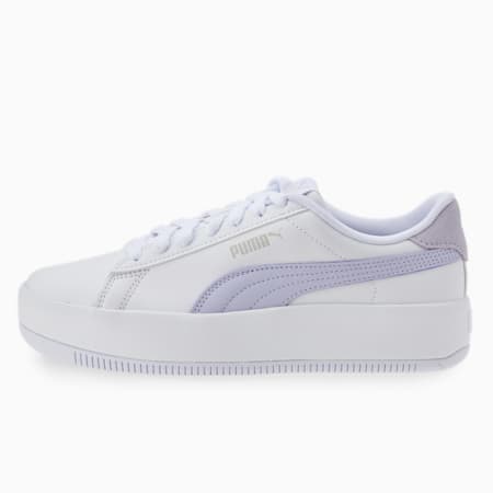 Lily Platform Laced Women's Sneakers, Puma White-Purple Heather-Glacier Gray, small-AUS