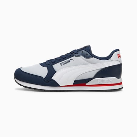 ST Runner v3 Mesh Trainers, Silver Mist-PUMA White-Club Navy-For All Time Red-PUMA Black, small-DFA