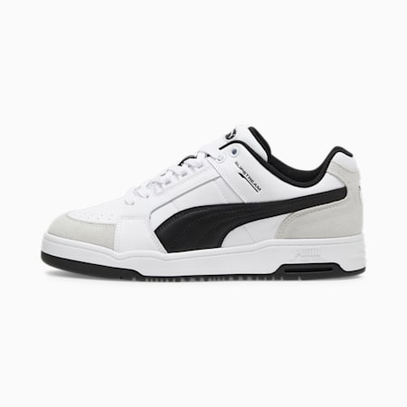 Slipstream Lo Retro Trainers, PUMA White-PUMA Black, small