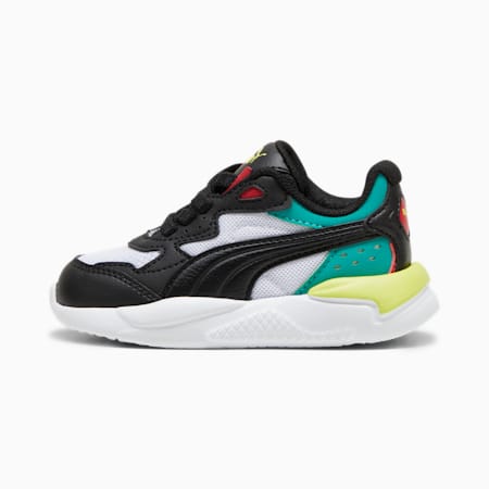 Baskets à fermeture facile X-Ray Speed Bébé, PUMA White-PUMA Black-Club Red-Sparkling Green, small