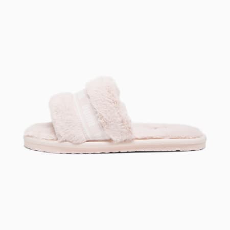 Fluff Women's Slide, Frosty Pink-Warm White, small
