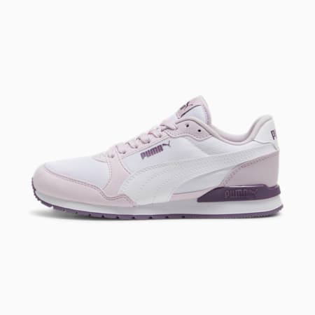 ST Runner v3 Mesh Youth Trainers, PUMA White-Grape Mist-Crushed Berry, small