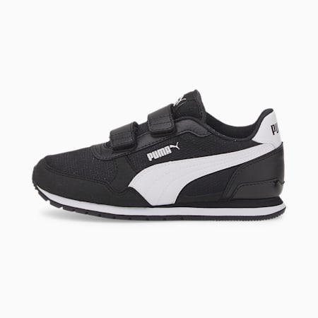 ST Runner v3 Mesh V Kids' Trainers, Puma Black-Puma White, small