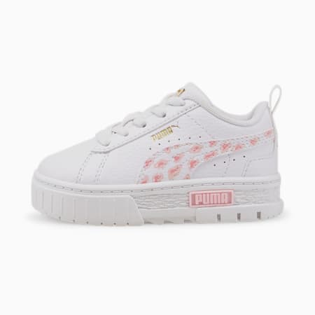 Mayze Wild Baby Sneakers, Puma White-PRISM PINK, small