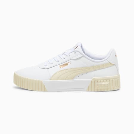 สนีกเกอร์ผู้หญิง Carina 2.0, PUMA White-Sugared Almond-PUMA Gold, small-THA