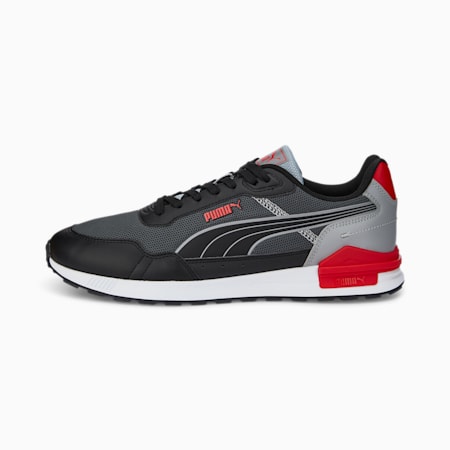 Graviton Mega Sneakers, Dark Shadow-Puma Black-Quarry-High Risk Red, small-AUS