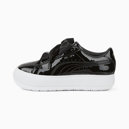 รองเท้าผ้าใบผู้หญิง Suede Mayu Heart Patent, Puma Black-Puma White, small-THA