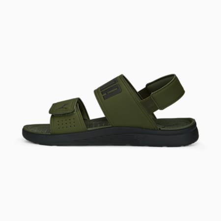 Backstrap Sandals, Green Moss-PUMA Black, small-IDN