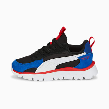 รองเท้าผ้าใบเด็กแบบเปิดส้น WR Flex, Puma Black-Puma White, small-THA
