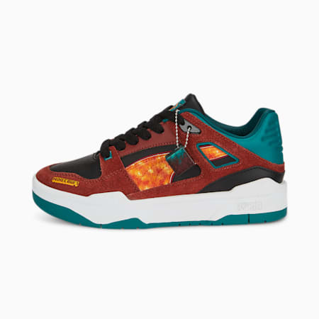 PUMA x MINECRAFT Slipstream Youth Sneakers, Russet Brown-Teal Green, small-AUS