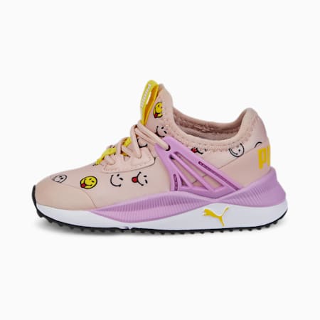 PUMA x SMILEYWORLD Pacer Future Alternative Closure Sneakers Babies, Rose Quartz-Mauve Pop-Vibrant Yellow, small-PHL