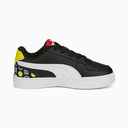 PUMA x SMILEYWORLD Caven Sneakers Kids, Puma Black-Puma White-Vibrant Yellow-High Risk Red, small-PHL