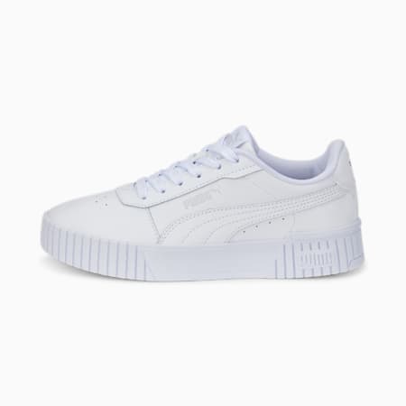 Baskets Carina 2.0 Enfant et Adolescent, Puma White-Puma White-Puma Silver, small-DFA