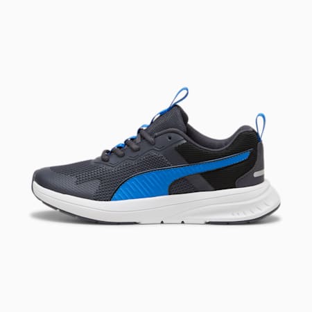 Evolve Run Mesh Sneakers - Youth 8-16 years, Galactic Gray-Hyperlink Blue-PUMA Black, small-AUS