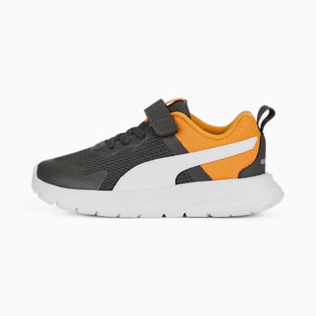 Evolve Run Mesh Alternative Closure Sneakers Kids, Shadow Gray-PUMA White-Clementine, small-SEA