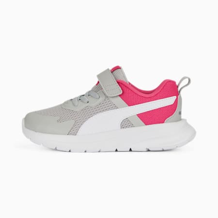 Evolve Run Mesh Alternative Closure Sneakers Kids, Cool Light Gray-PUMA White-Glowing Pink, small-SEA