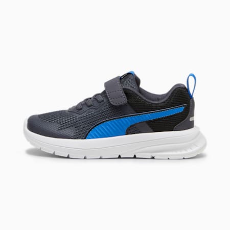 Evolve Run Mesh Alternative Closure Sneakers - Kids 4-8 years, Galactic Gray-Hyperlink Blue-PUMA Black, small-AUS