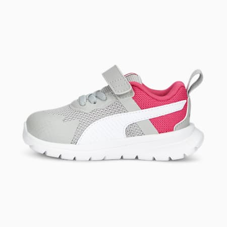 סניקרס Evolve Run Mesh סגירה אלטרנטיבית לתינוקות, Cool Light Gray-PUMA White-Glowing Pink, small-DFA