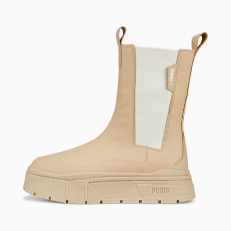 Mayze Stack Chelsea schoen voor dames, Light Sand, small