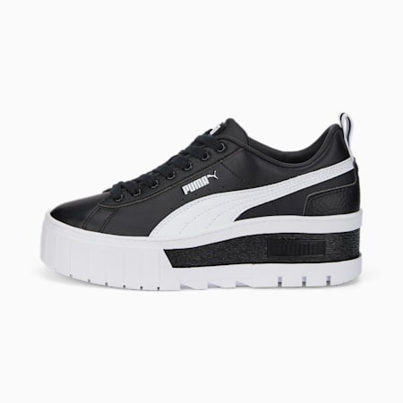 Mayze Wedge Sneakers Women, Puma Black-Puma White, small-DFA