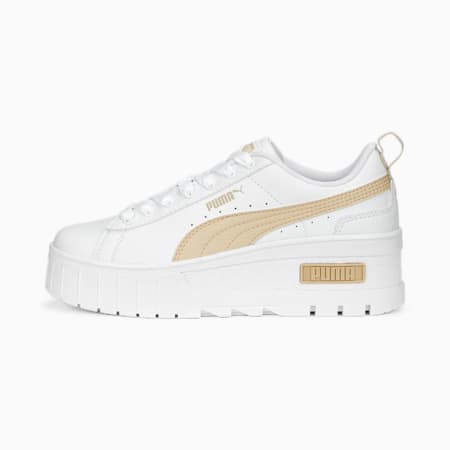 Mayze Wedge Sneakers Women, PUMA White-Granola, small-AUS