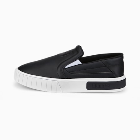 Sepatu Wanita Sneaker Cali Star Slip-On Leather, Puma Black-Puma White, small-IDN