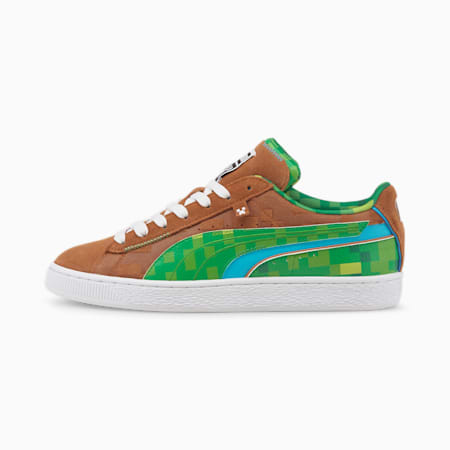 PUMA x MINECRAFT Suede Men's Sneakers, Friar Brown-Fern Green, small-AUS