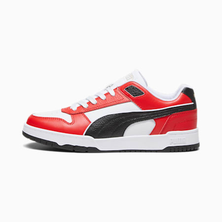 RBD Game Low Sneakers, PUMA White-PUMA Black-For All Time Red-PUMA Gold, small-AUS