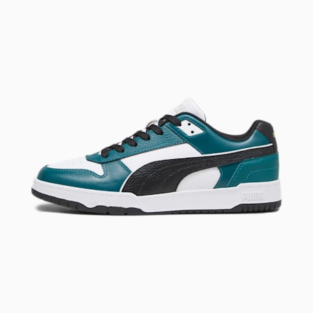 RBD Game Low Sneakers, PUMA White-PUMA Black-Malachite-PUMA Gold, small-SEA