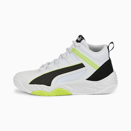 Rebound Future Evo Core Sneakers, Puma White-Puma Black-Light Lime, small