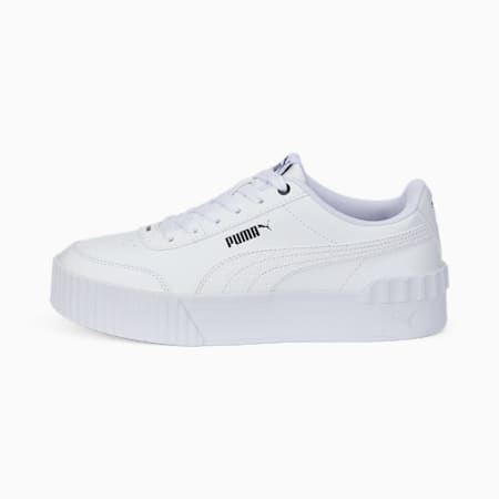 รองเท้าผ้าใบผู้หญิง Carina Lift Mono, Puma White-Puma Black, small-THA