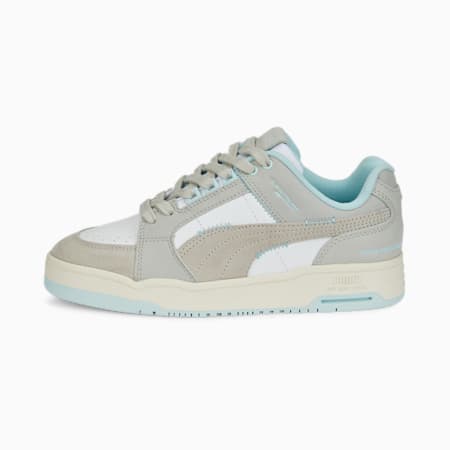 Slipstream Lo Stitched-Up sneakers voor dames, Puma White-Marshmallow-Gray Violet-Light Aqua, small