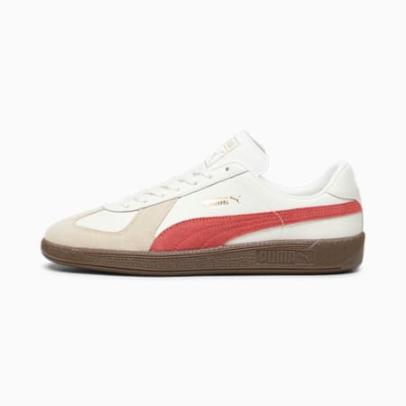 Army Trainer Sneakers, Warm White-Granola-Astro Red, small-THA