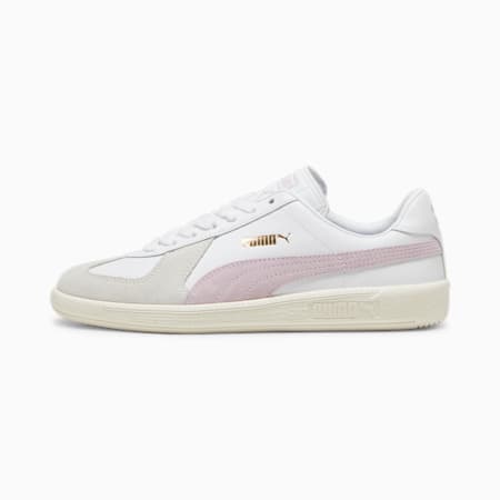 Army Trainer Sneakers, PUMA White-Feather Gray-Grape Mist, small