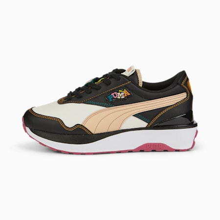 Cruise Rider Badge Women's Sneakers, Puma Black-Light Sand, small-IND