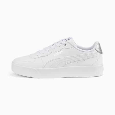 Skye Clean Distressed Sneakers Damen, Puma White-Puma Silver, small