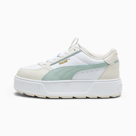 Karmen Rebelle Sneakers Women, PUMA White-Green Fog-Alpine Snow, small-AUS