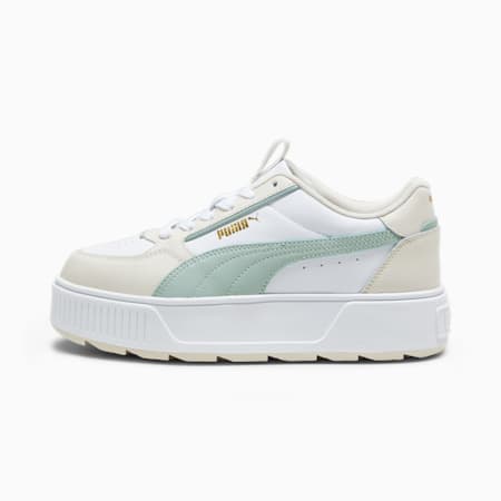Karmen Rebelle Women's Sneakers, PUMA White-Green Fog-Alpine Snow, small-AUS