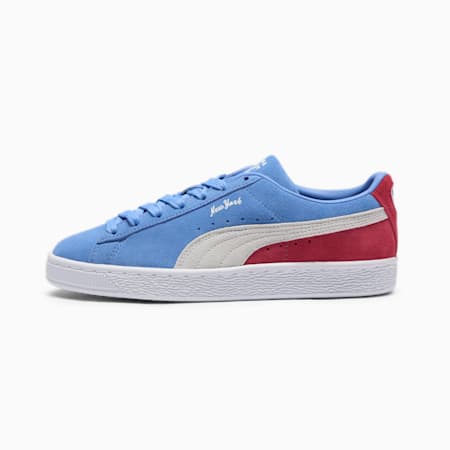Suede Classic XXI NYC Women's Sneakers, Blue Skies-PUMA White-Club Red, small