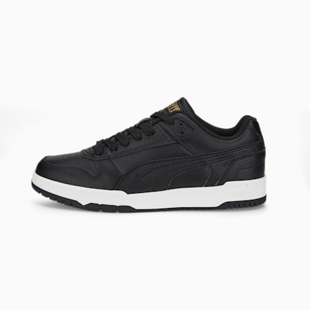 Sneakers basse RBD Game da ragazzi, Puma Black-Puma Black-Puma Team Gold-PUMA White, small