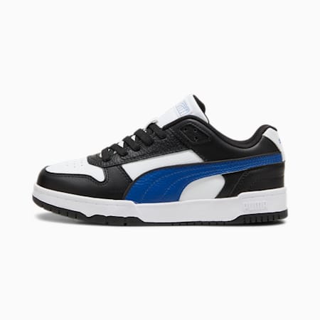 RBD Game Low Sneakers Youth, PUMA White-Cobalt Glaze-PUMA Black, small-SEA