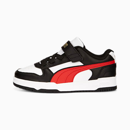 RBD Game Low Unisex Sneakers - Kids 4-8 years, PUMA White-For All Time Red-PUMA Black-PUMA Gold, small-AUS