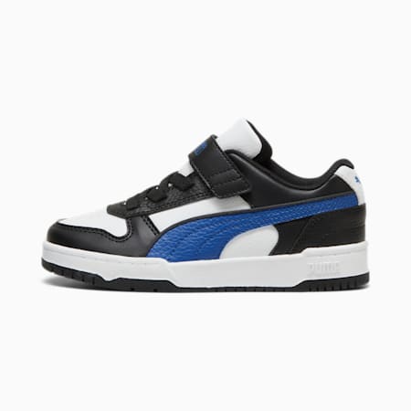 RBD Game Low Sneakers Kids, PUMA White-Cobalt Glaze-PUMA Black, small-SEA