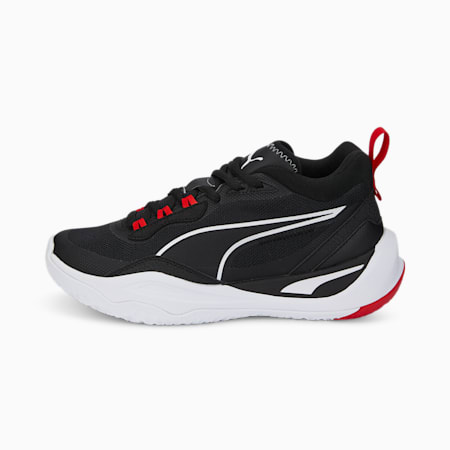 Playmaker Sneakers Youth, Jet Black-Jet Black-Puma White-High Risk Red, small-THA