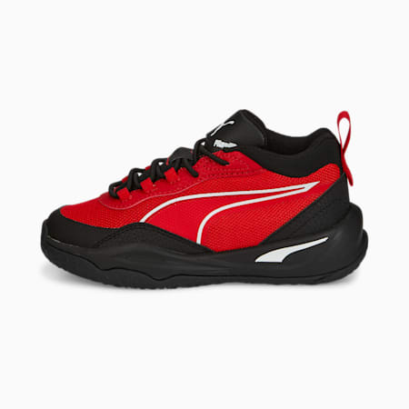 Playmaker Alternative Closure Sneakers Kids, High Risk Red-High Risk Red-Jet Black-Puma White, small-THA