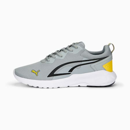 All-Day Active Sneakers Youth, Cool Mid Gray-PUMA Black-Pelé Yellow, small-SEA