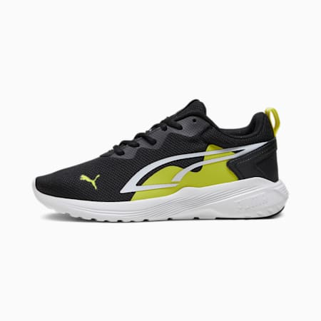 All-Day Active Sneakers Youth, PUMA Black-PUMA White-Yellow Burst, small-SEA